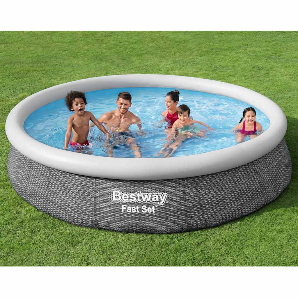 Bestway Set Piscina Rotonda 366x76 cm con Pompa Filtro