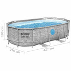 Bestway Set Piscina Power Steel 427x250x100 cm con Pompa Filtro e Scaletta