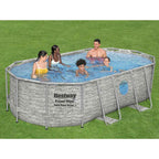 Bestway Set Piscina Power Steel 427x250x100 cm con Pompa Filtro e Scaletta