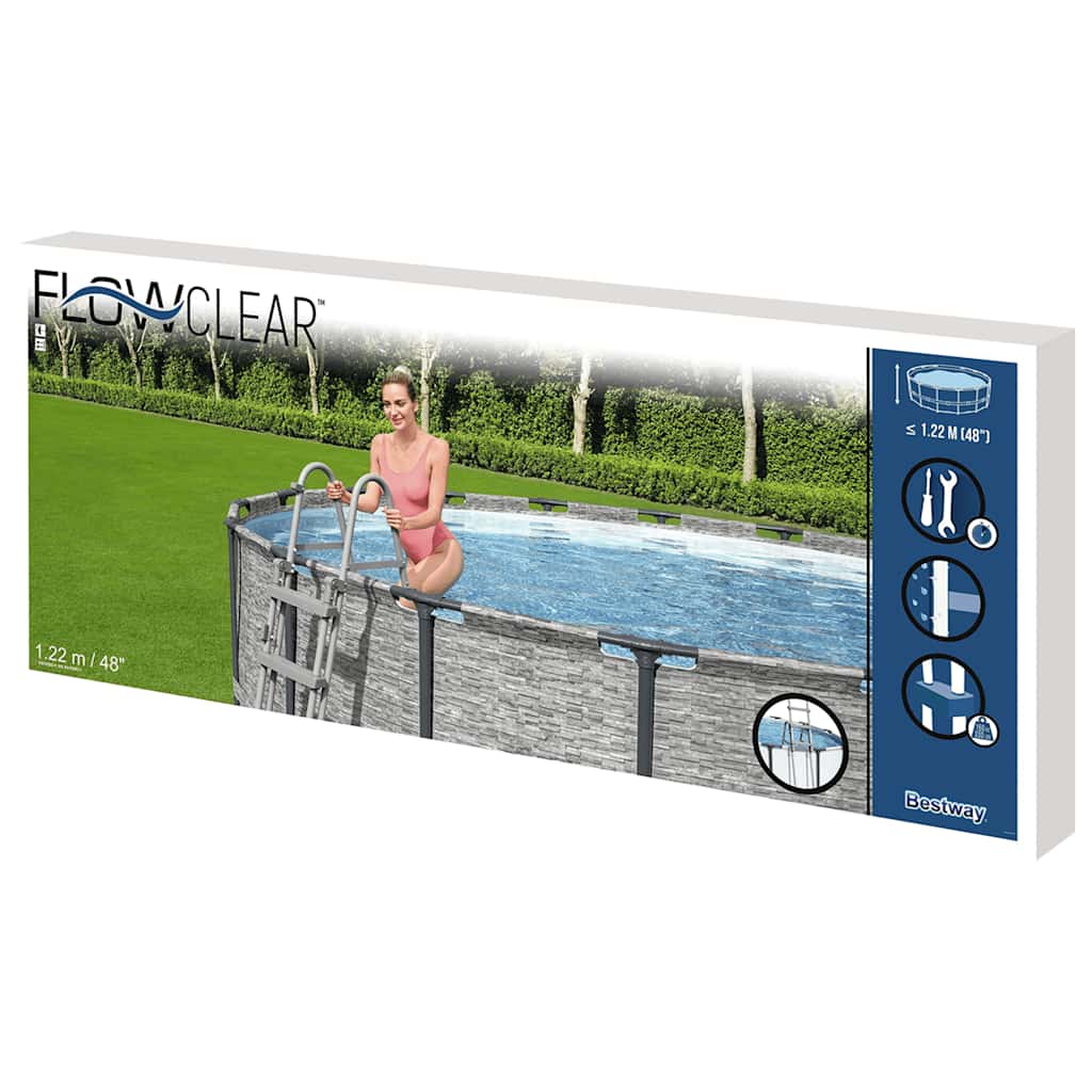 Bestway Scaletta per Piscina Flowclear 4 Gradini 122 cm