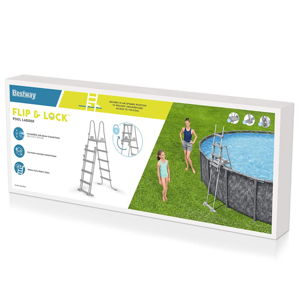 Bestway Scaletta per Piscina Flowclear 4 Gradini 132 cm