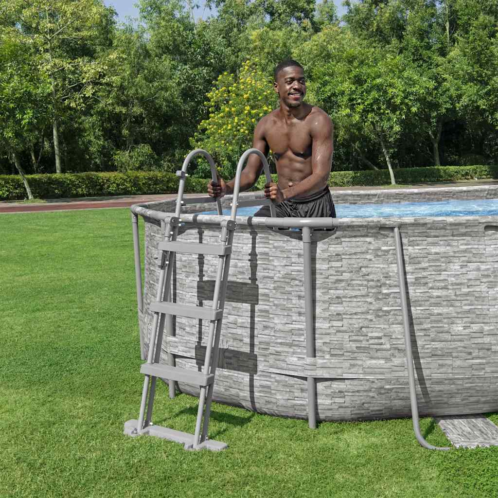 Bestway Set Piscina Power Steel 488x305x107 cm con Pompa Filtro
