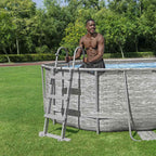 Bestway Set Piscina Power Steel 488x305x107 cm con Pompa Filtro