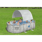 Bestway Tettoia per Piscina Fuori Terra Bianco