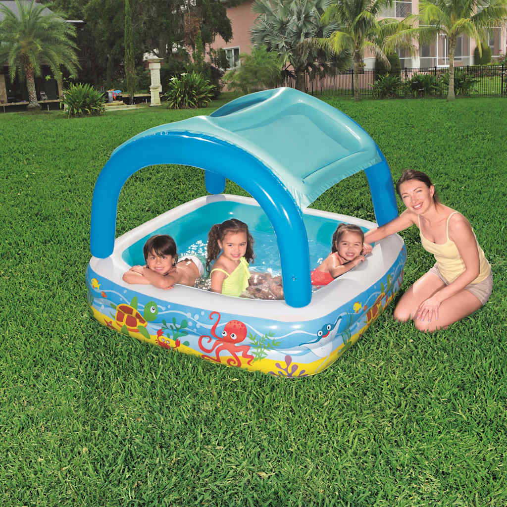 Bestway Piscina Gonfiabile per Bambini con Tettoia 140x140x114 cm
