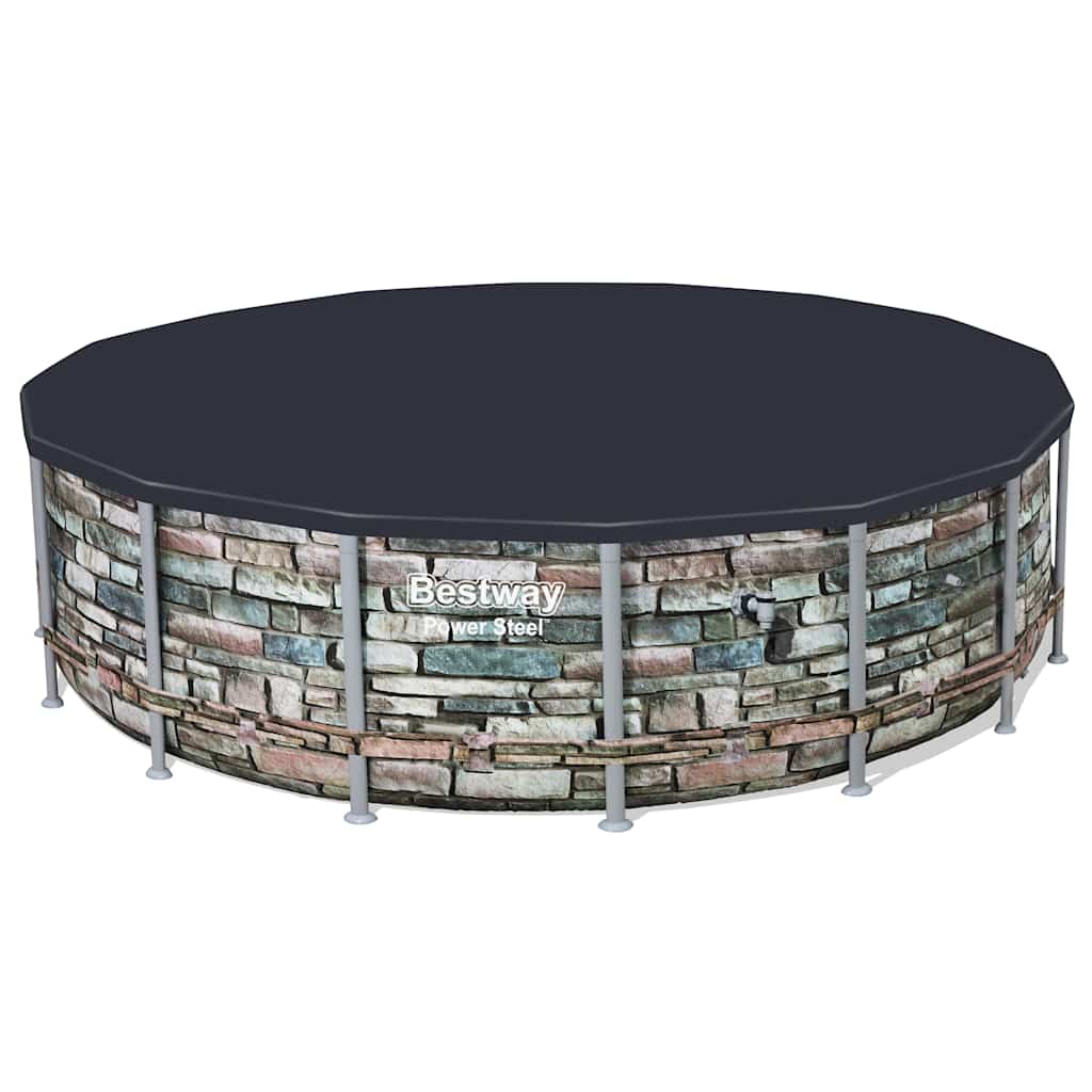 Bestway Copertura per Piscina Flowclear 488 cm Antracite