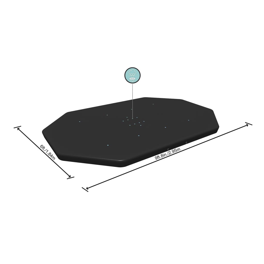 Bestway Copertura per Piscina Flowclear 300x200 cm Antracite