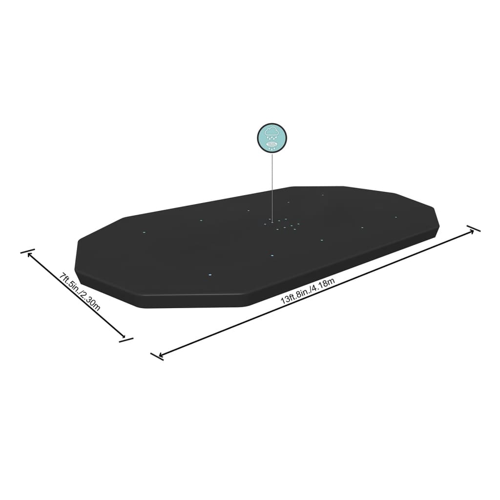 Bestway Copertura Flowclear 418x230 cm per Piscina Rettangolare