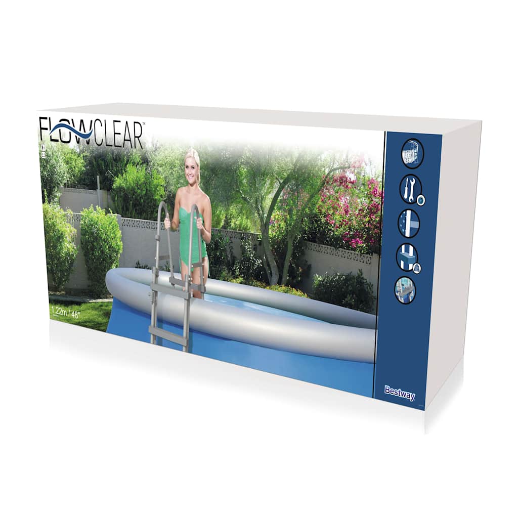 Bestway Scaletta per Piscine a 4 Gradini Flowclear 122 cm
