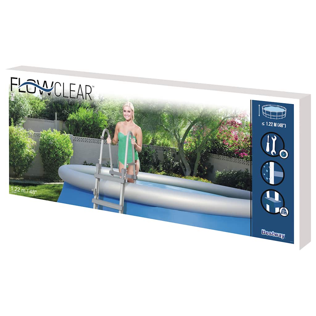 Bestway Scaletta per Piscina Flowclear 4 Gradini 122 cm