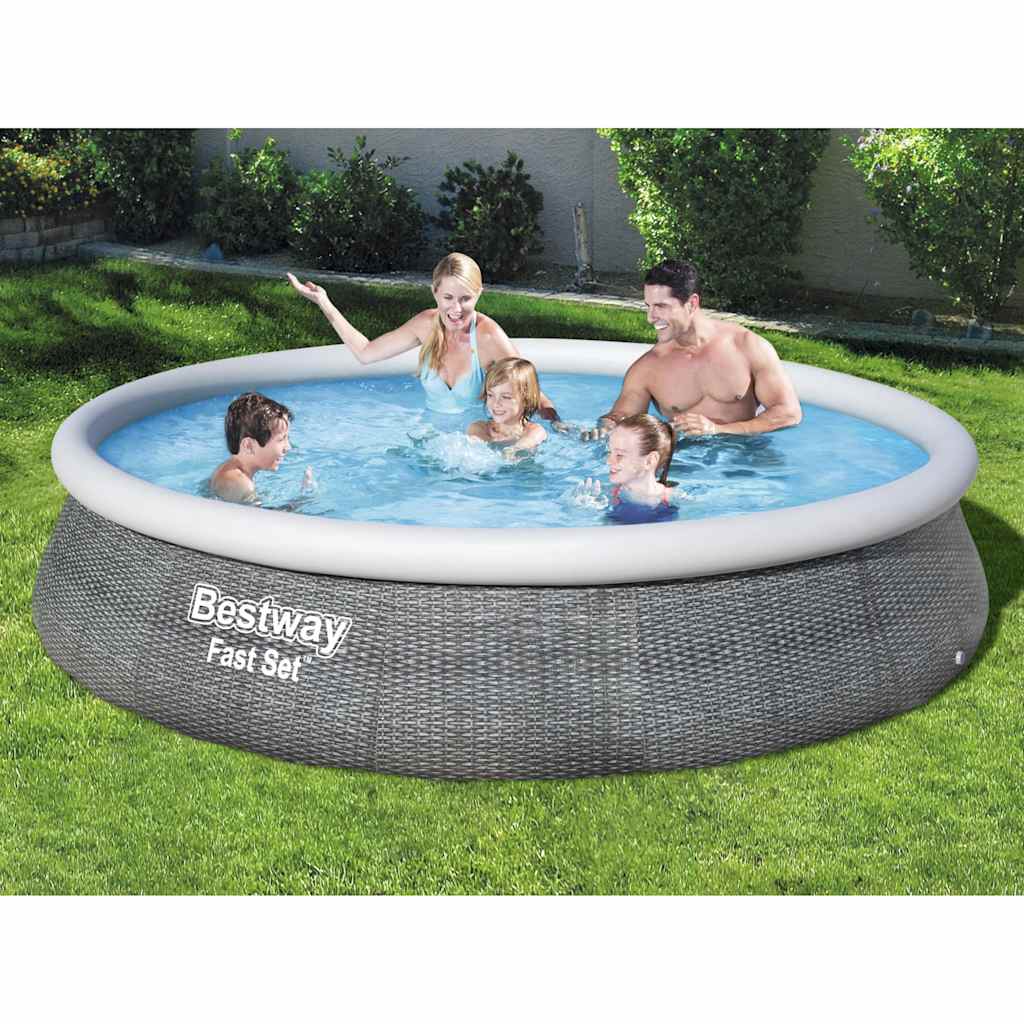 Bestway Set Piscina Gonfiabile Fast 396x84 cm con Pompa Filtro