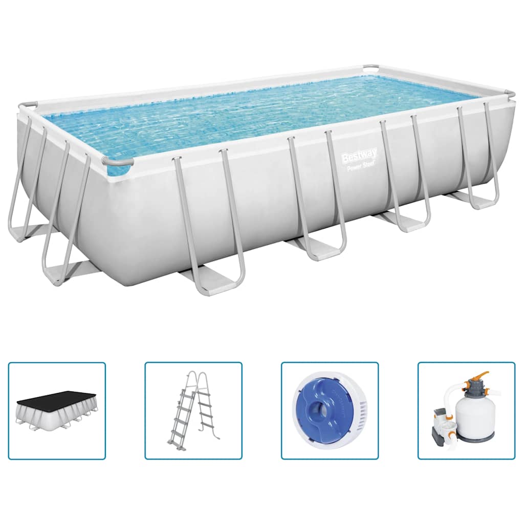 Bestway Power Steel Set Piscina Rettangolare 549x274x122 cm