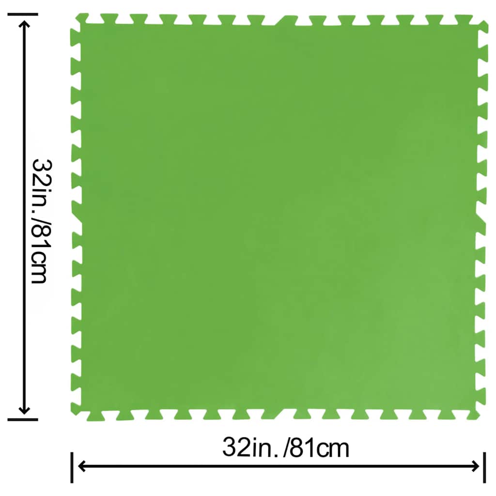 Bestway Flowclear Protezioni Pavimento 9 Pezzi Verde 5,47 m²