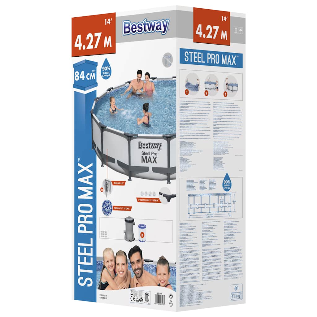 Bestway Set Piscina Steel Pro MAX 427x84 cm