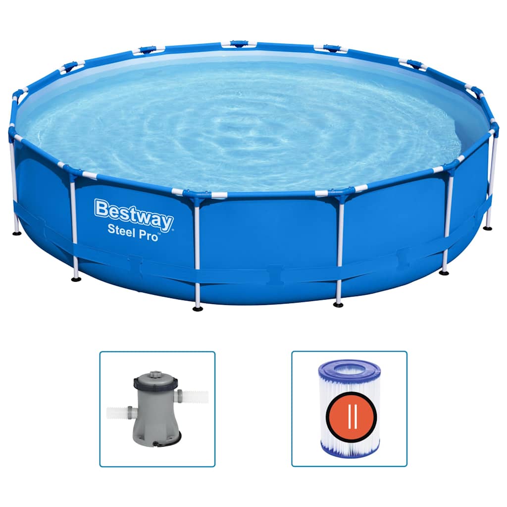 Bestway Steel Pro Piscina Fuori Terra Telaio 396x84 cm