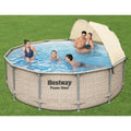 Bestway Set Piscina Power Steel 396x107 cm con Tettoia