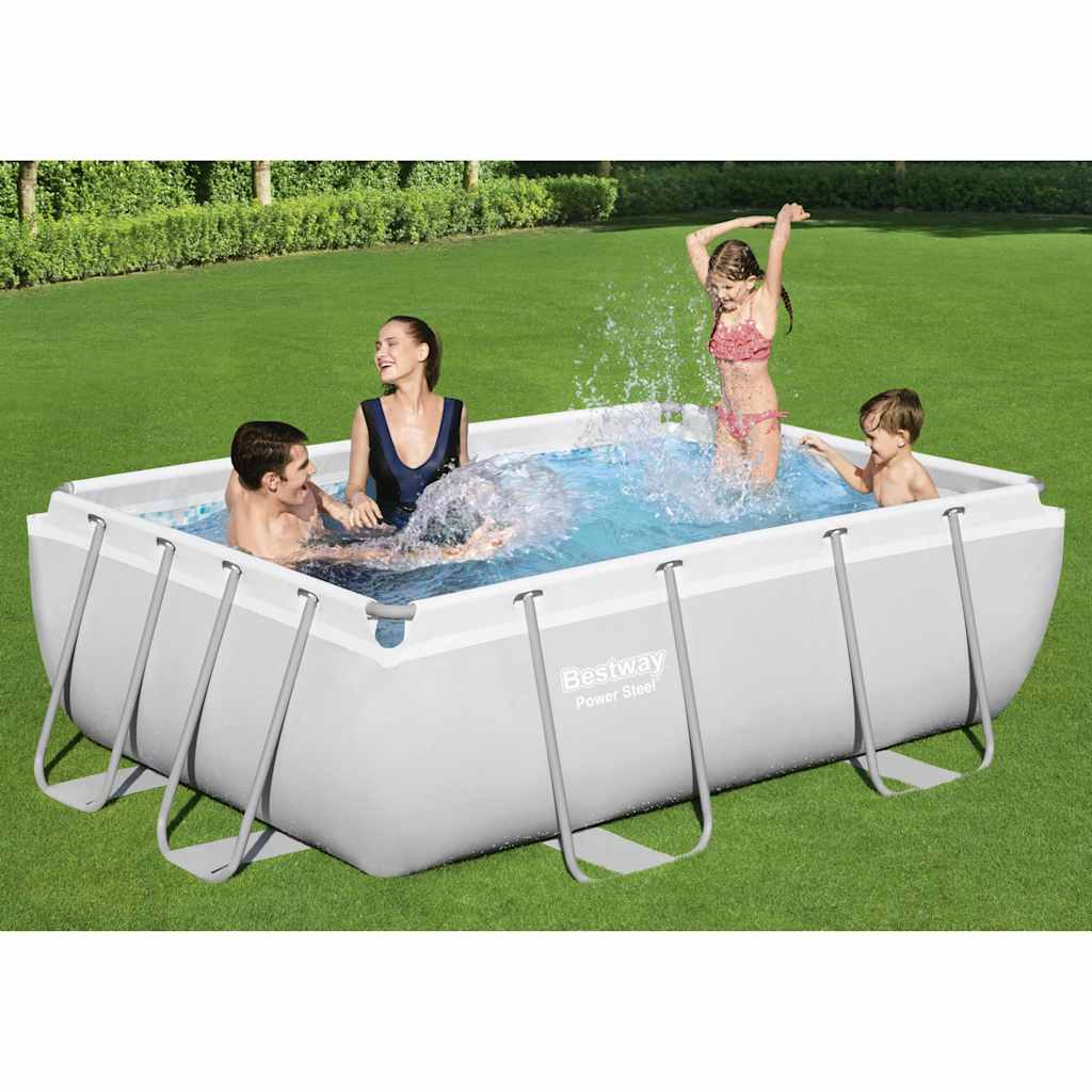 Bestway Set Piscina Power Steel Rettangolare 282x196x84 cm