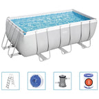 Bestway Set Piscina Power Steel Rettangolare 412x201x122 cm