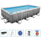 Bestway Power Steel Piscina Rettangolare 488x244x122 cm con Pompa e Filtro