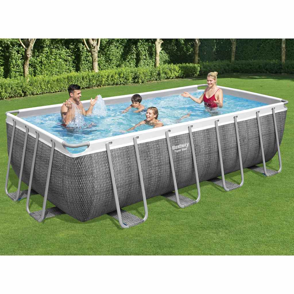 Bestway Power Steel Piscina Rettangolare 488x244x122 cm con Pompa e Filtro