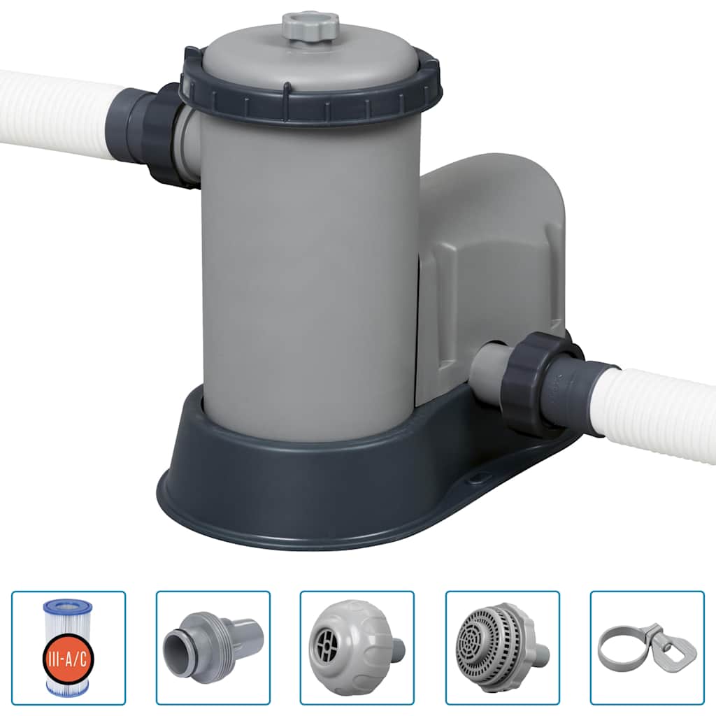 Bestway Power Steel Piscina Rettangolare 549x274x122 cm con Pompa e Filtro
