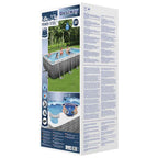 Bestway Power Steel Piscina Rettangolare 549x274x122 cm con Pompa e Filtro