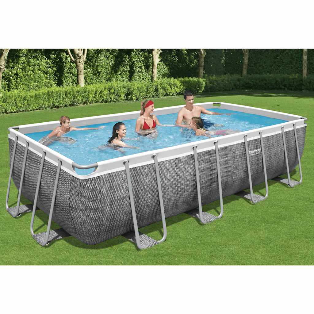 Bestway Power Steel Piscina Rettangolare 549x274x122 cm con Pompa e Filtro