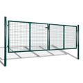 Cancello per Recinzione in Acciaio 300x100 cm Verde Scuro