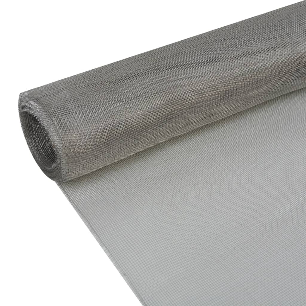 Recinzione in Rete Acciaio Inossidabile 100x500 cm Argento