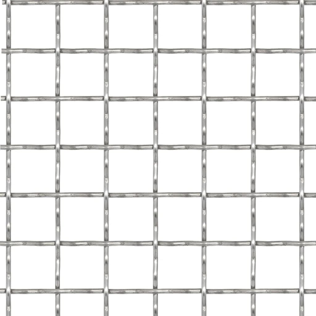 Recinzione in Rete Modulare Acciaio Inox 50x50 cm Maglie 11x11 mm