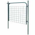 Cancello per Recinzione da Giardino 100x100 cm Acciaio Zincato Verde