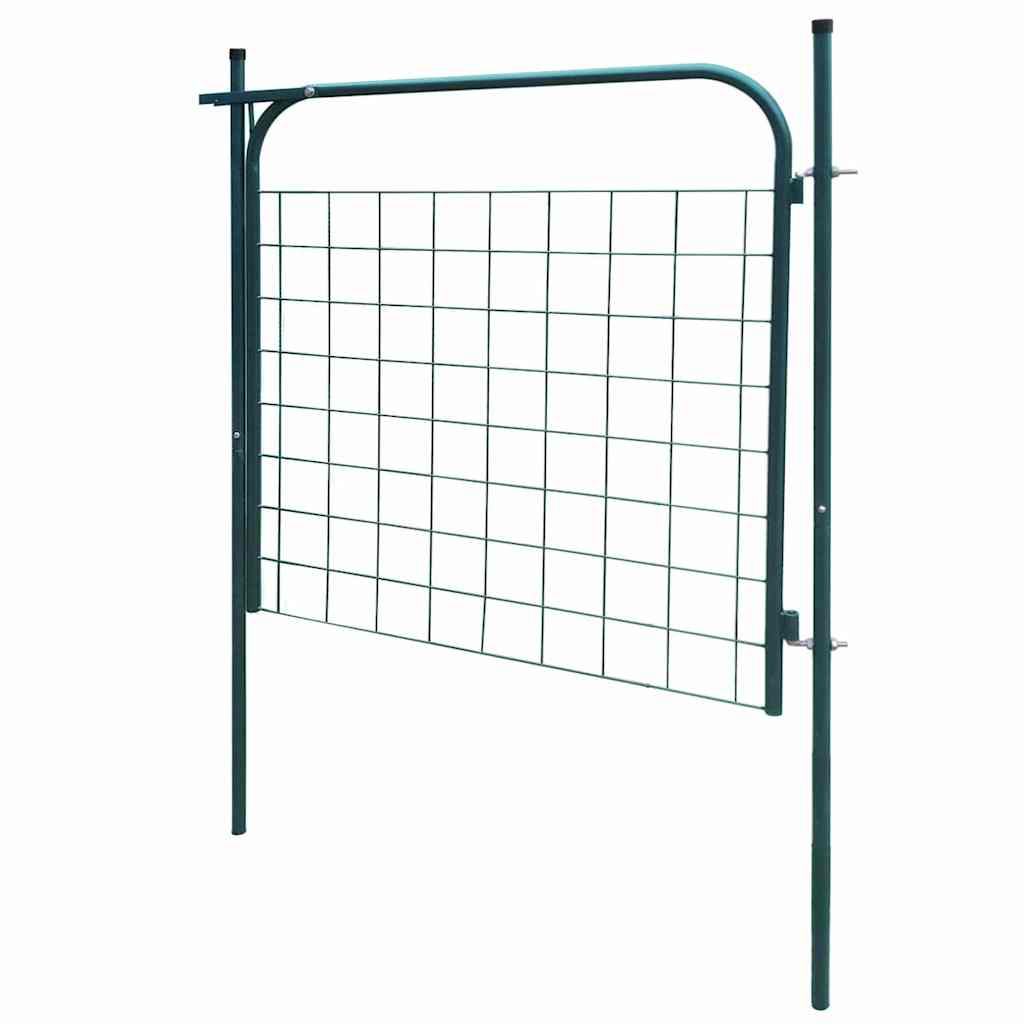 Cancello per Recinzione da Giardino 100x100 cm Acciaio Zincato Verde