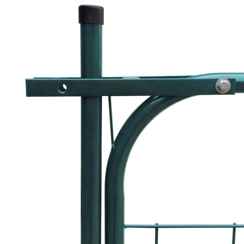 Cancello per Recinzione da Giardino 100x100 cm Acciaio Zincato Verde