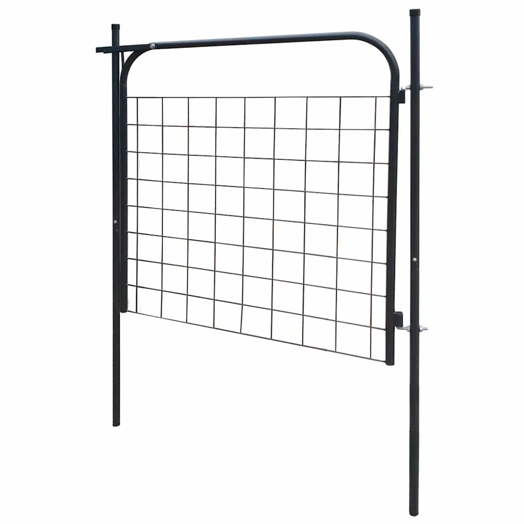 Cancello per Recinzione da Giardino 100x100 cm Acciaio Zincato Antracite