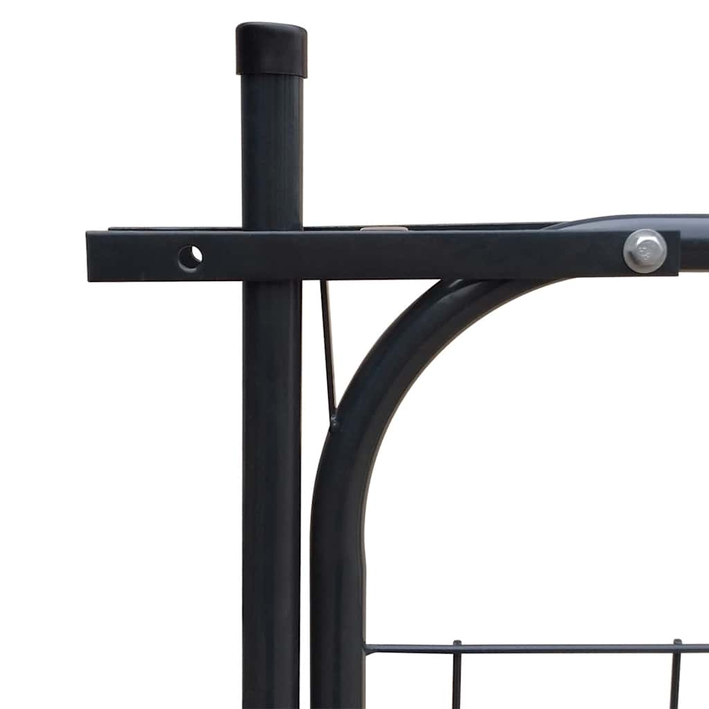 Cancello per Recinzione da Giardino 100x100 cm Acciaio Zincato Antracite