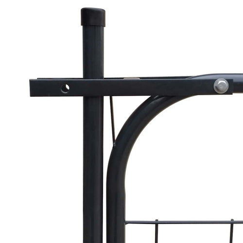 Cancello per Recinzione da Giardino 100x100 cm Acciaio Zincato Antracite