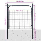 Cancello per Recinzione da Giardino 100x100 cm Acciaio Zincato Antracite