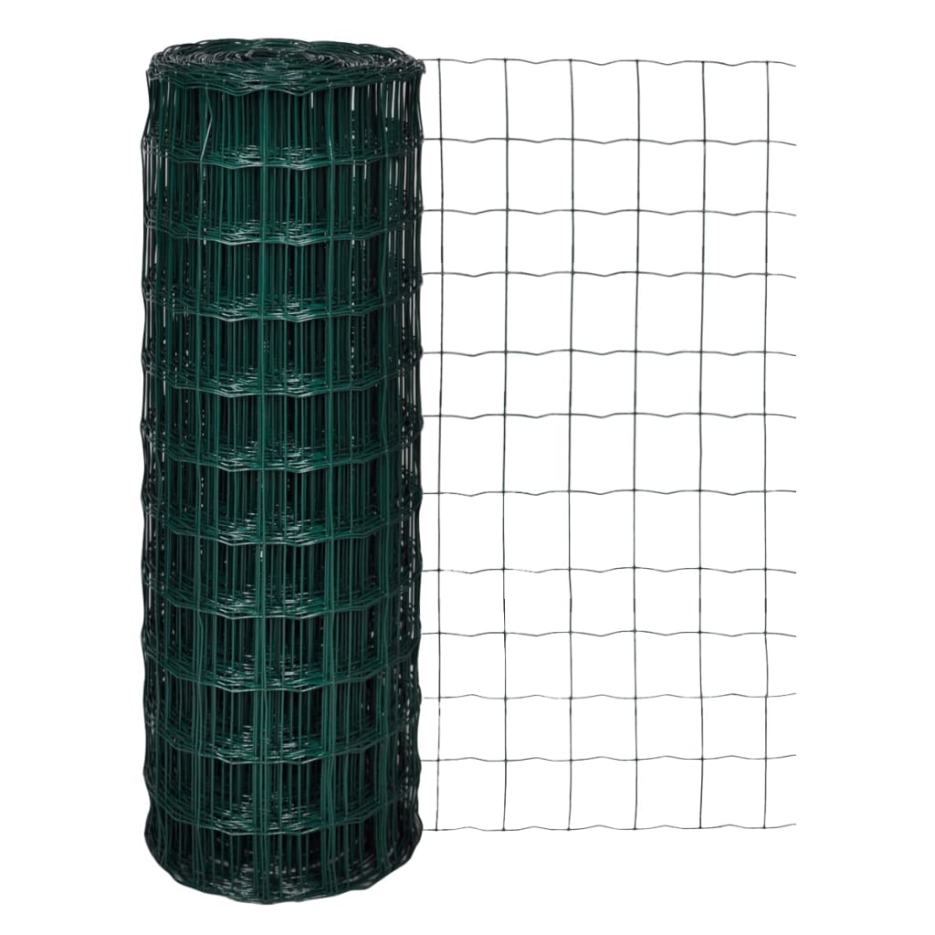 Recinzione Euro in Acciaio 25x1,7 m Verde