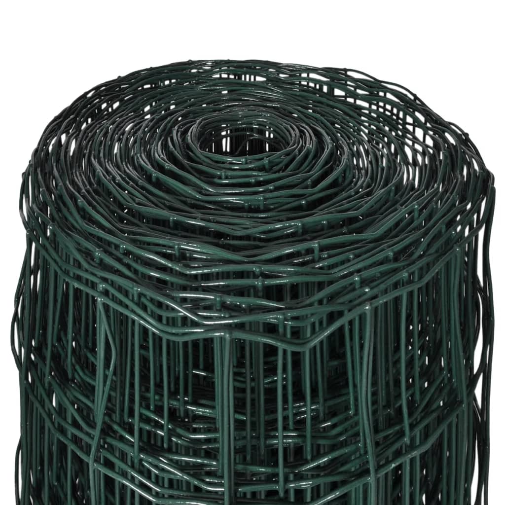 Recinzione Euro in Acciaio 25x1,7 m Verde