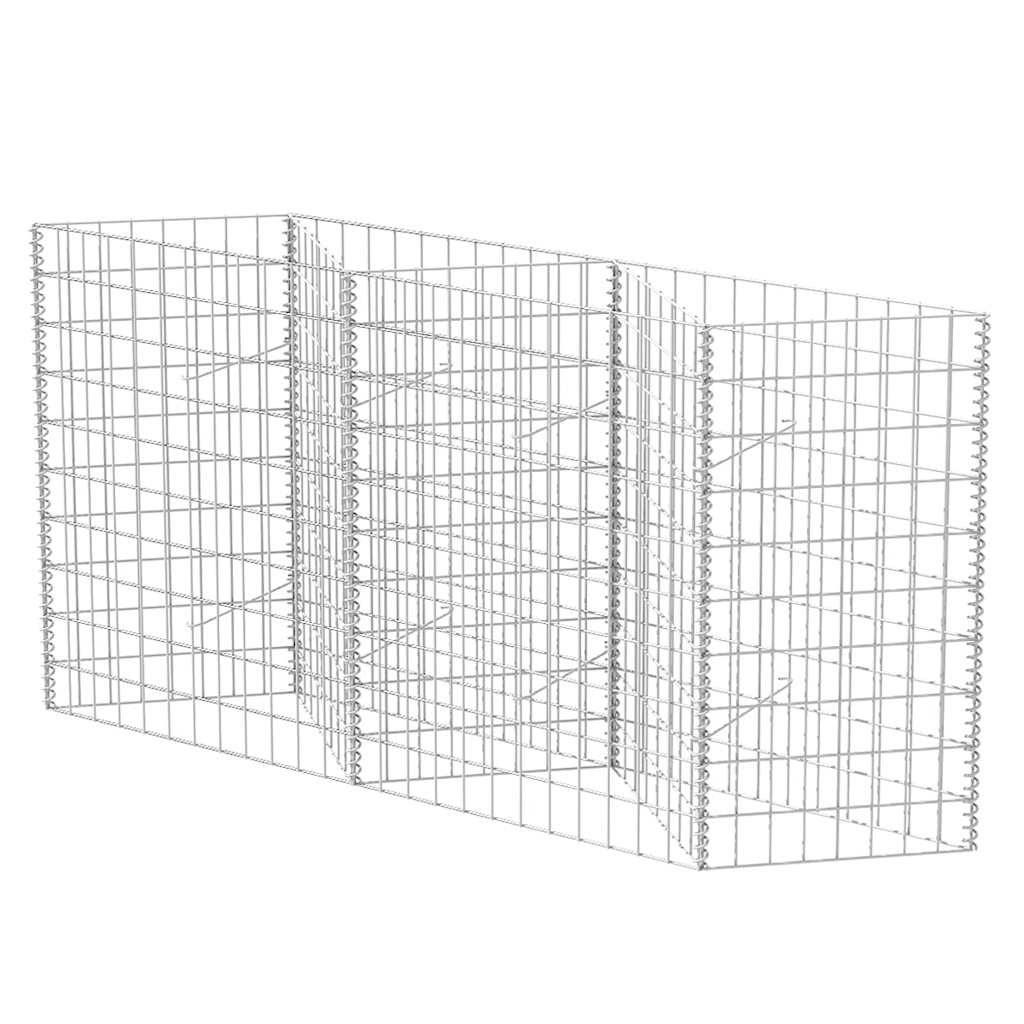 Gabbione in Rete Acciaio Zincato 120x30x100 cm