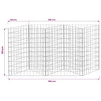 Gabbione in Rete Acciaio Zincato 120x30x100 cm