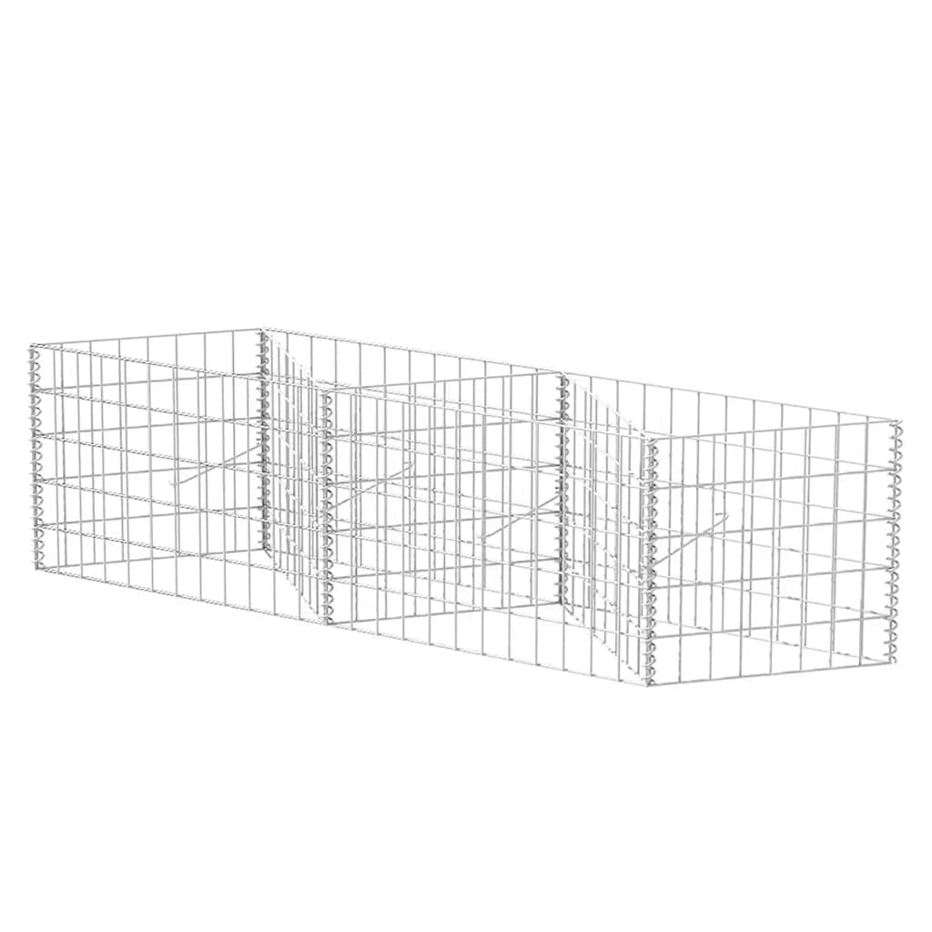 Gabbione in Rete Acciaio Zincato 120x30x50 cm