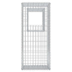Pali Fioriere in Gabbione 2 pz Rete Acciaio Zincato 50x50x120 cm