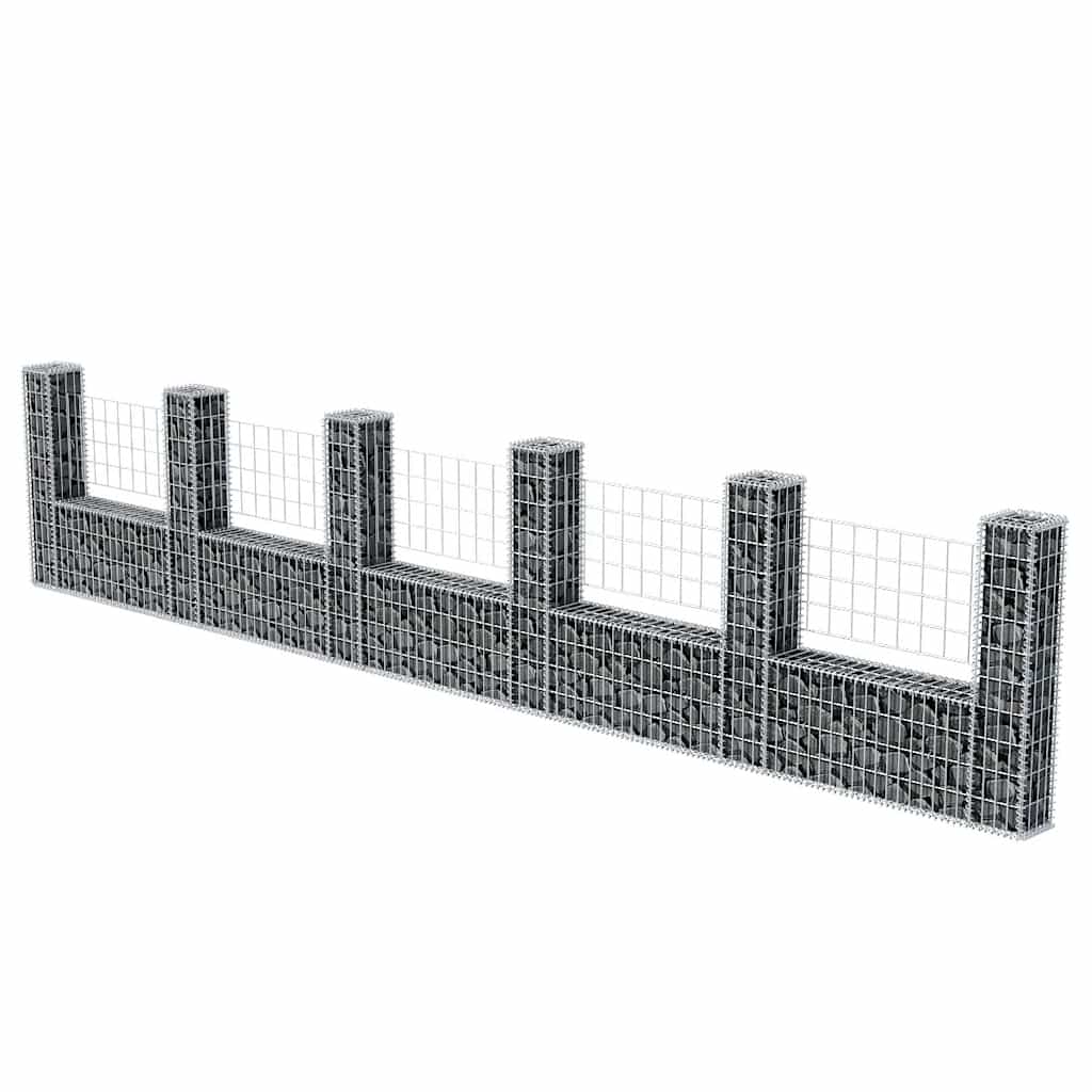 Gabbione in Rete ad U in Acciaio Zincato 570x20x100 cm