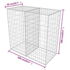 Gabbione in Rete Acciaio Zincato 100x50x100 cm