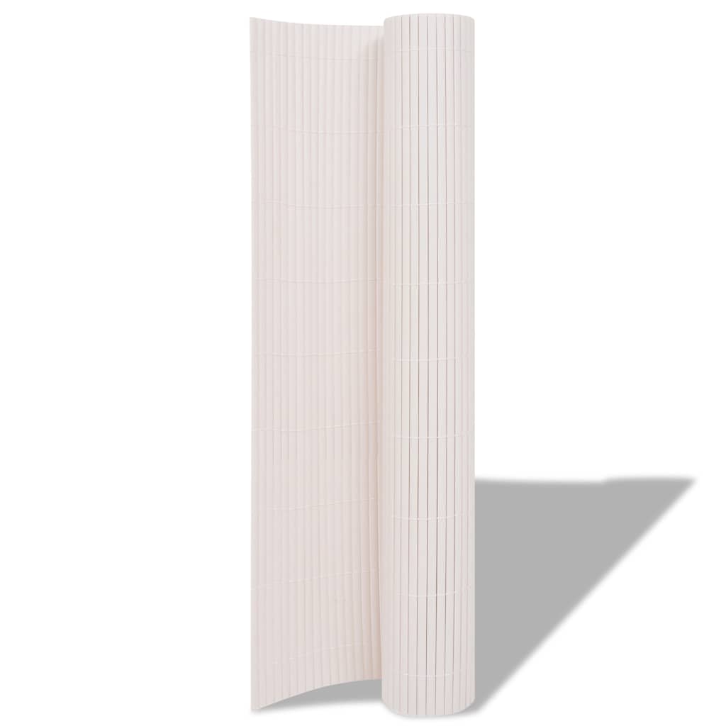 Recinzione da Giardino a Doppio Lato 90x300 cm PVC Bianca