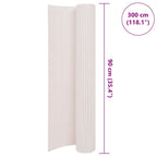 Recinzione da Giardino a Doppio Lato 90x300 cm PVC Bianca