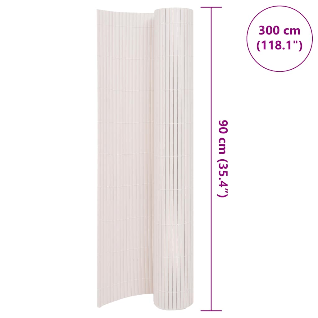 Recinzione da Giardino a Doppio Lato 90x300 cm PVC Bianca