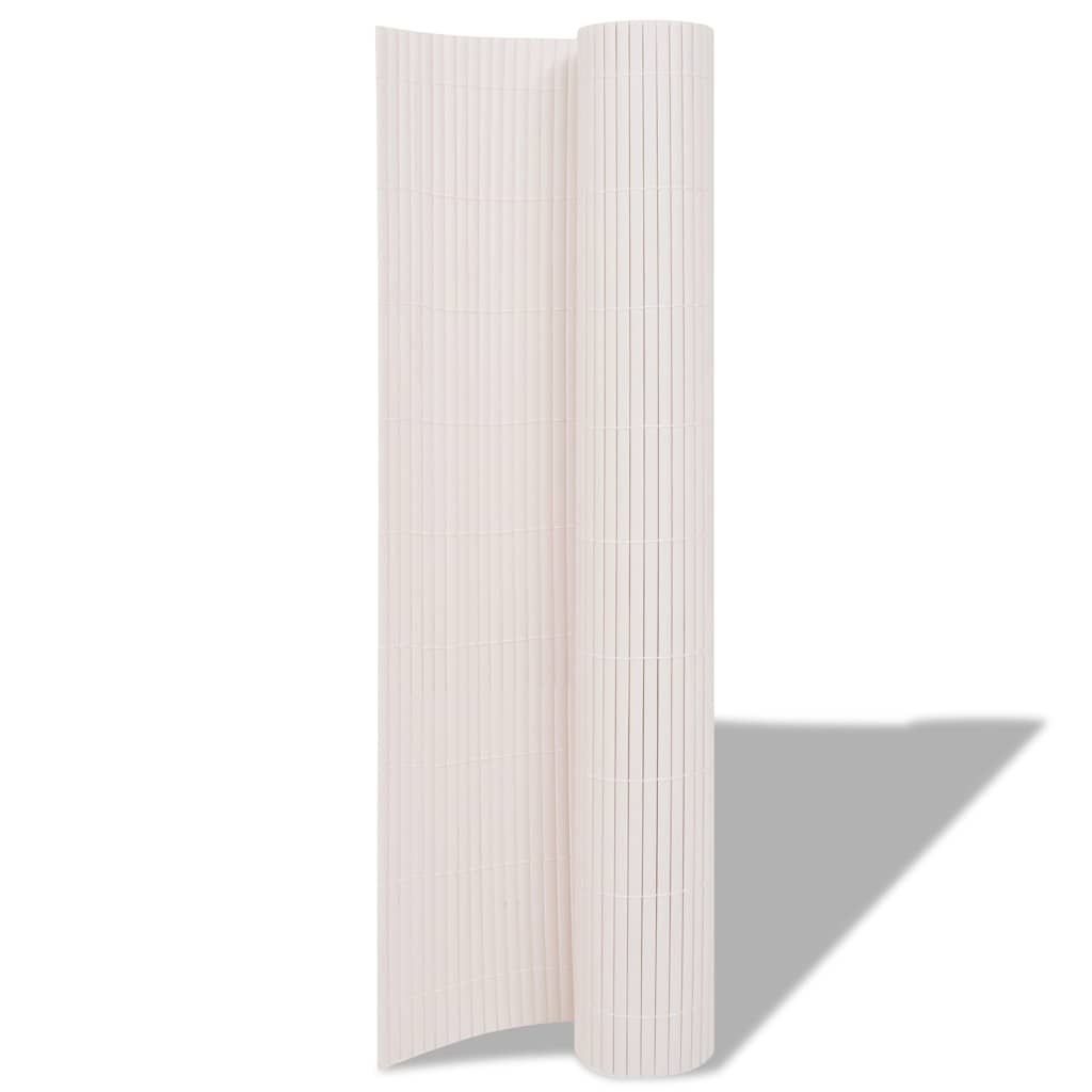 Recinzione da Giardino a Doppio Lato 90x500 cm PVC Bianca