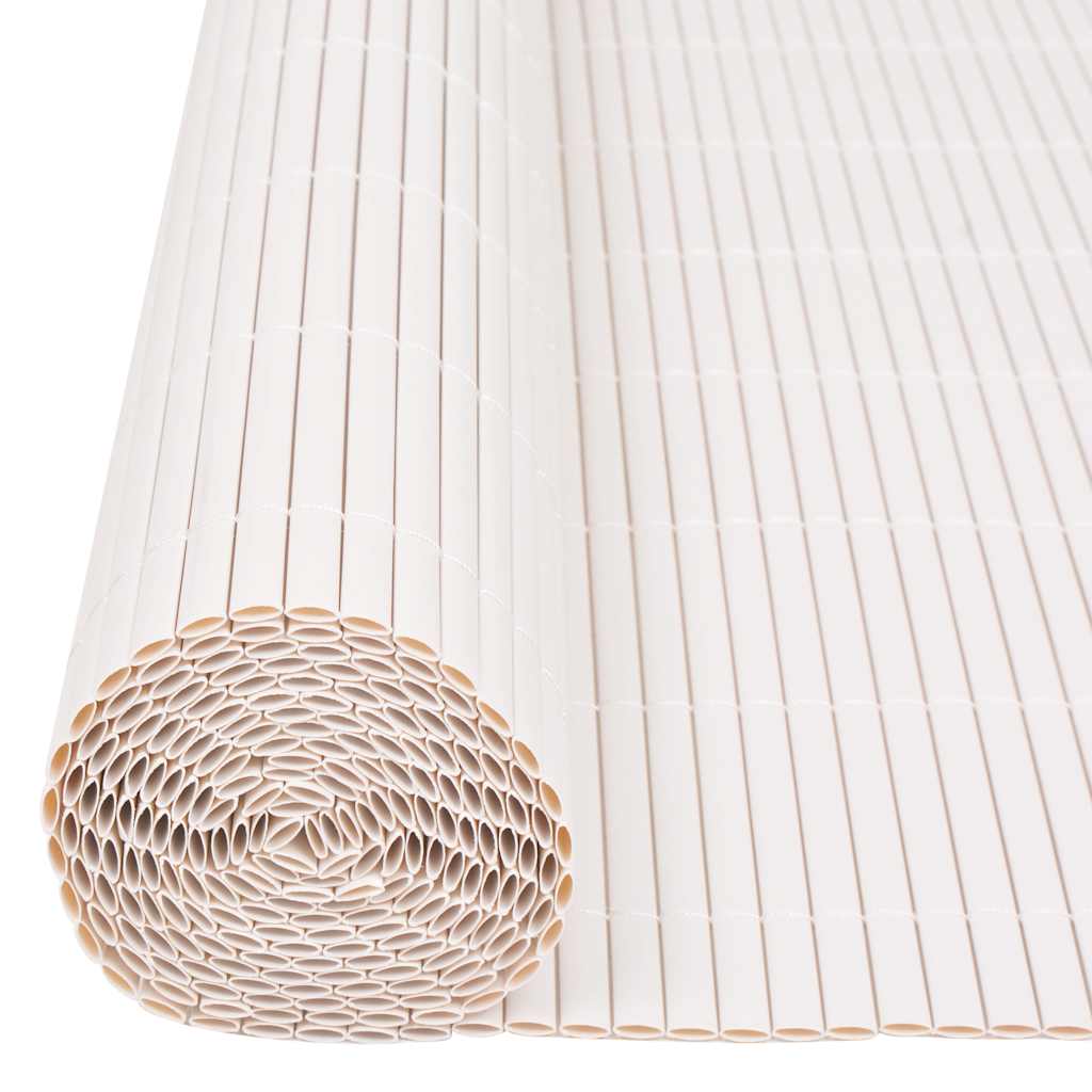 Recinzione da Giardino a Doppio Lato 90x500 cm PVC Bianca